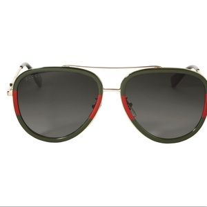 GUCCI Colorblock Aviator Sunglasses